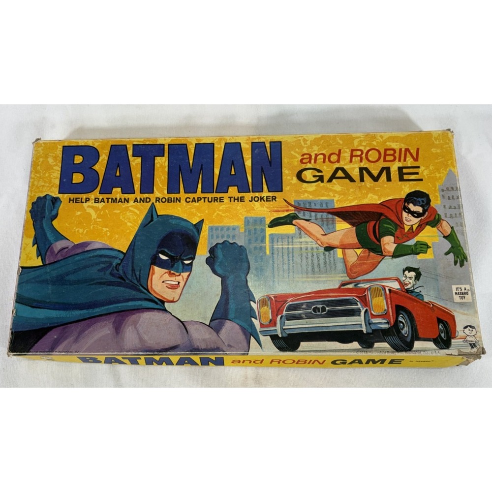 Hasbro Batman and Robin Board Game 1965 RARE BLUE BOARD No Instructions & 1 Card